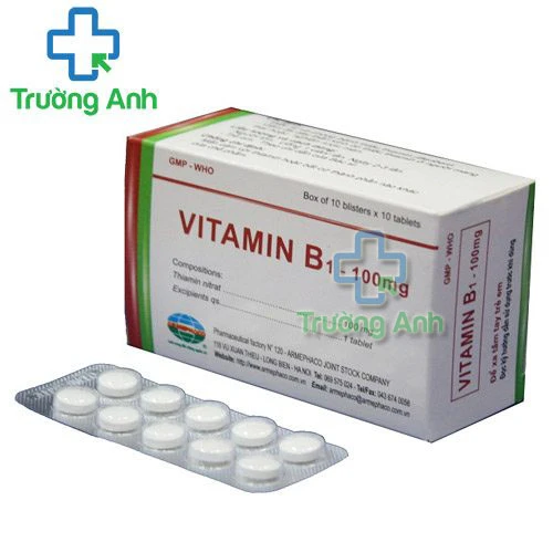 Vitamin B1 100mg Armephaco - Giúp phòng và điều trị thiếu thiamin