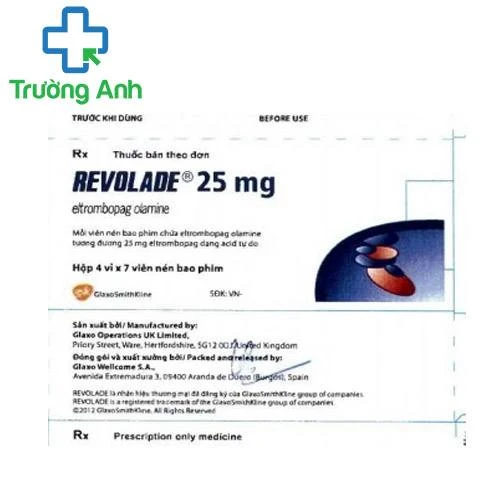 Revolade 25mg - Thuốc điều trị xuất huyết giảm tiểu cầu miễn dịch