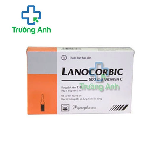 Lanocorbic 500mg/5ml Pymepharco (tiêm) - Phòng và điều trị bệnh do thiếu vitamin C