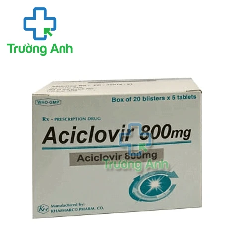 Aciclovir 800mg Khapharco - Điều trị bệnh thủy đậu, zona hiệu quả