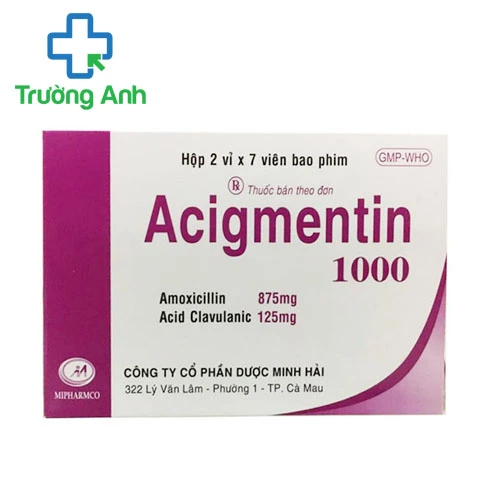 Acigmentin 1000 - Thuốc điều trị viêm tai giữa, viêm amiđan