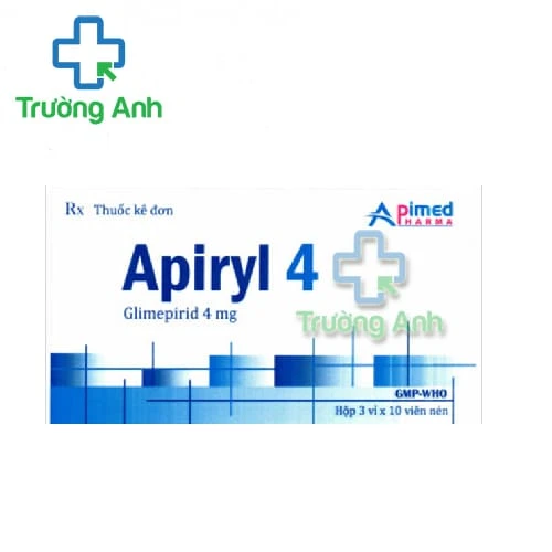 Apiryl 4 Apimed - Thuốc điều trị đái tháo đường chất lượng