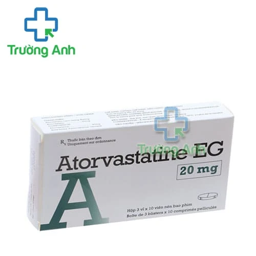 Atorvastatine EG 20mg Pymepharco - Điều trị tăng cholesterol máu