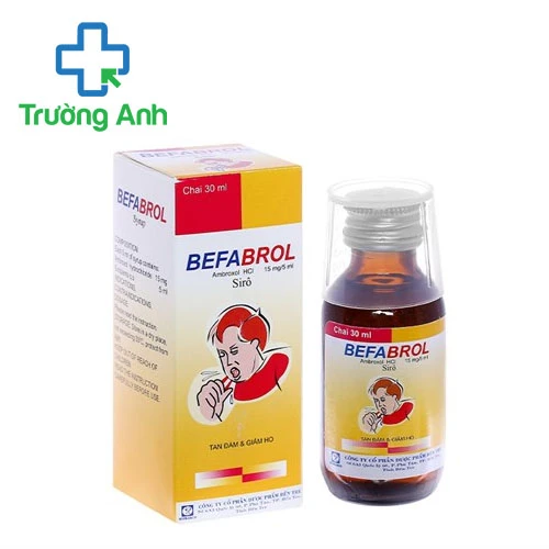 Befabrol 15mg/5ml Bepharco (chai 30ml) - Tiêu nhầy đường hô hấp hiệu quả