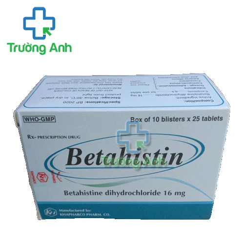 Betahistin 16mg Khapharco - Điều trị chóng mặt hiệu quả