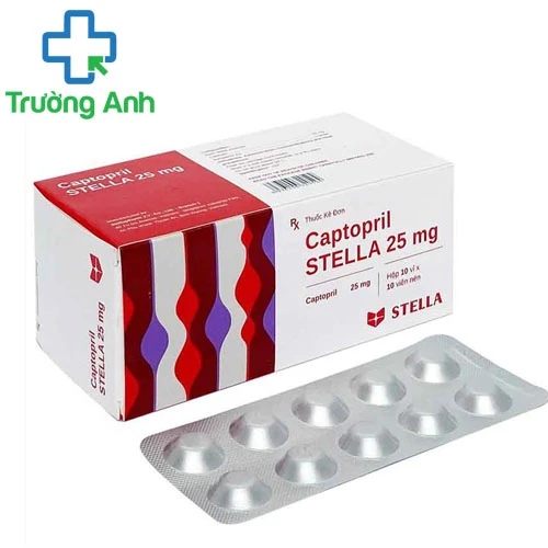 Captopril Stella 25mg - Thuốc điều trị tăng huyết áp