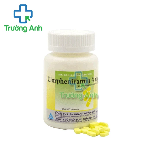 Clorpheniramin 4mg Meyer (lọ 500 viên) - Điều trị các bệnh dị ứng