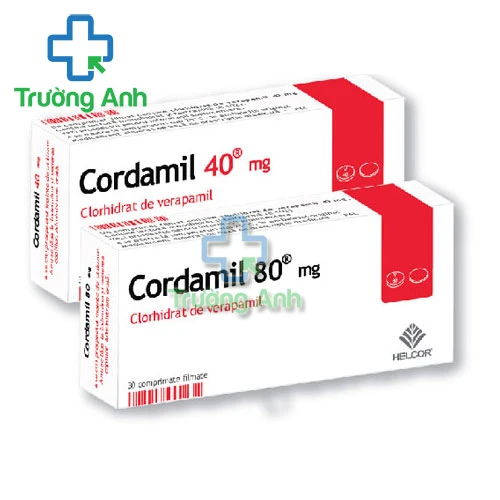 Cordamil 40 mg Helcor - Điều trị đau thắt ngực, tăng huyết áp