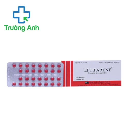 Eftifarene 20mg F.T.Pharma - Điều trị đau thắt ngực hiệu quả 