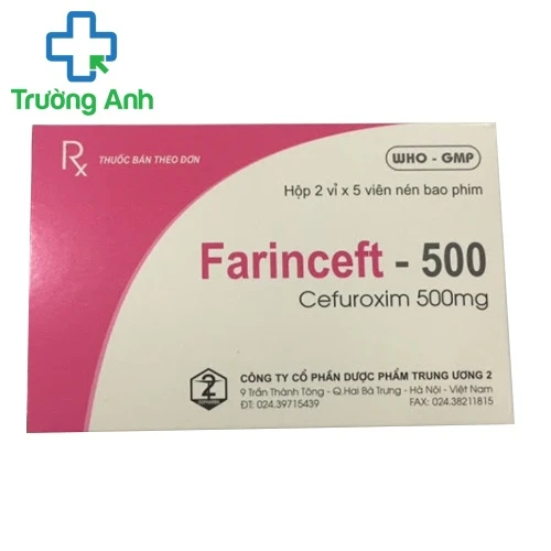 Farinceft-500 Dopharma - Điều trị nhiễm khuẩn thể nhẹ và vừa hiệu quả