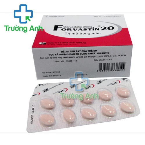 Forvastin 20 F.T.Pharma - Thuốc điều trị tăng cholesterol máu 