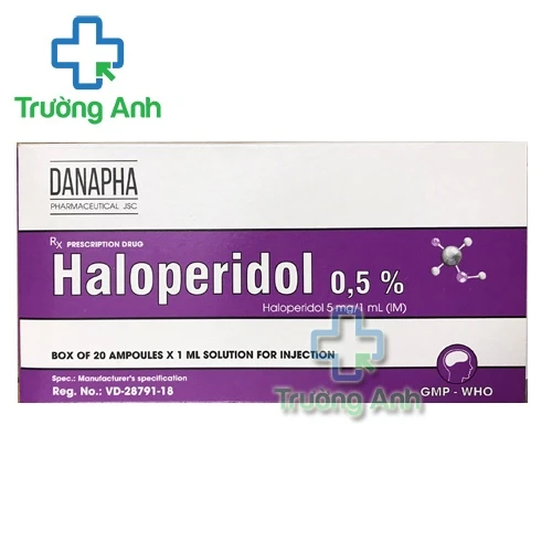 Haloperidol 0,5% Danapha (Dung dịch tiêm) - Thuốc điều trị bệnh tâm thần hiệu quả