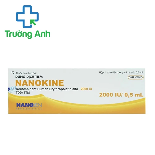 Nanokine 2000 IU/0,5ml - Thuốc điều trị thiếu máu của Nanogen