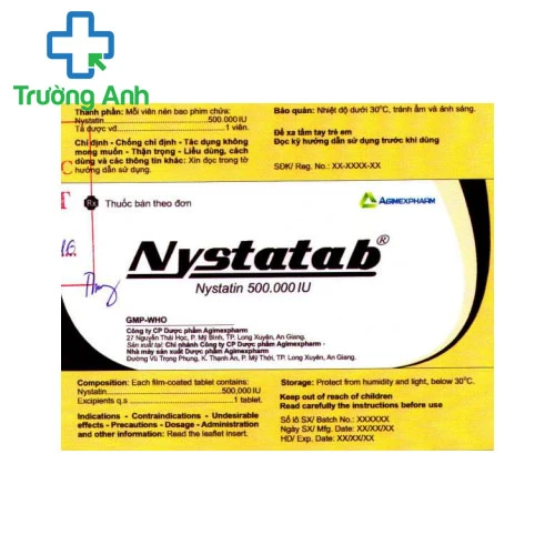 NYSTATAB - Thuốc điều trị nhiễm nấm Candida ở đường tiêu hóa