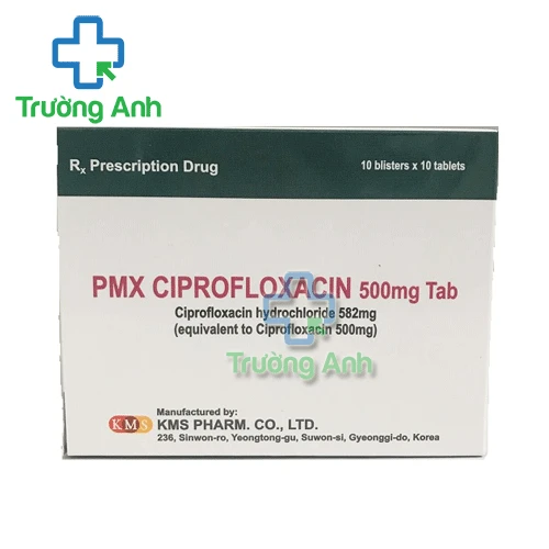 Pmx Ciprofloxacin 500mg Tab KMS - Thuốc điều trị nhiễm khuẩn 