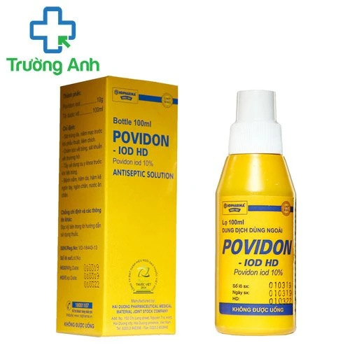 Povidon-Iod HD 100ML - Dung dịch sát khuẩn, khử khuẩn ngoài da hiệu quả