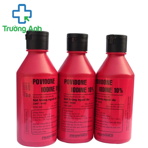 Povidone Iodine 10% 330ml Phapharco - Dung dịch sát khuẩn vết thương hiệu quả