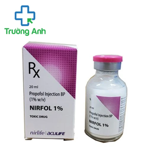Propofol Injection BP (1% w/v) - Nirfol 1%-Thuốc gây mê của Ấn Độ