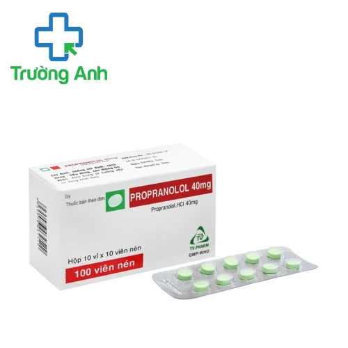 Propranolol 40mg Tv.Pharm - Thuốc điều trị tăng huyết áp