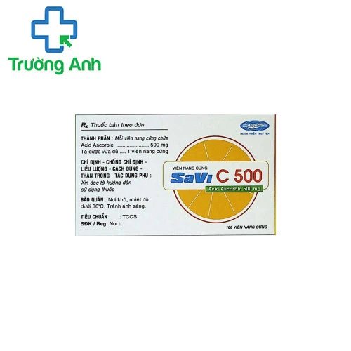 Savi C 500 - Điều trị bệnh thiếu vitamin C hiệu quả