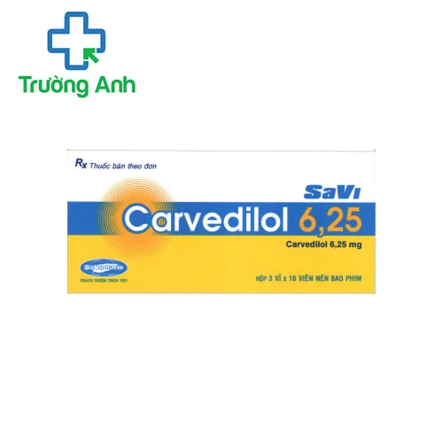 SaVi Carvedilol 6.25 - Điều trị tăng huyết áp, suy tim sung huyết