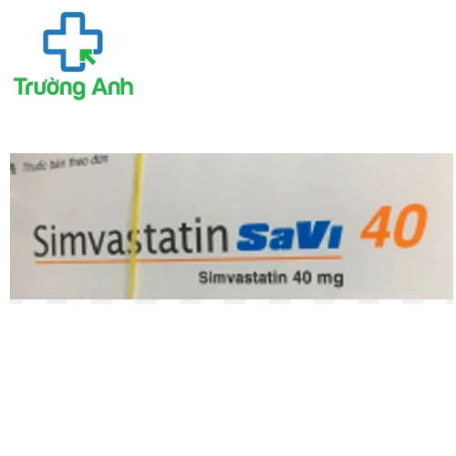 Simvastatin Savi 40 - Thuốc điều trị rối loạn lipid máu tuýp IIa & IIb