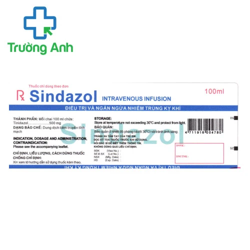 Sindazol Intravenous Infusion - Thuốc điều trị nhiễm khuẩn trong phúc mạc