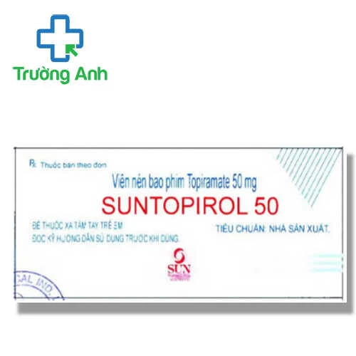 Suntopirol 50 - Thuốc điều trị động kinh, dự phòng đau nửa đầu