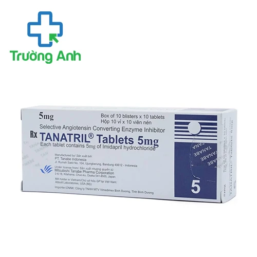 Tanatril 5mg - Thuốc điều trị cao huyết áp, suy tim của P.T.Tanabe