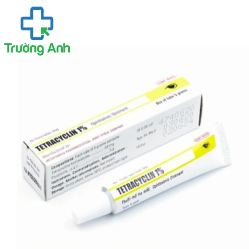 Tetracyclin 1% Medipharco - Thuốc mỡ tra mắt giúp điều trị đau mắt hột