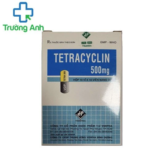 Tetracylin 500mg Vidipha - Thuốc điều trị nhiễm khuẩn hiệu quả