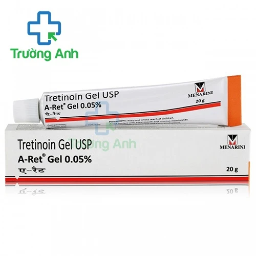 Tretinoin Gel USP 0.05% (A-ret 0,05%) Menarini - Trị mụn trứng cá 