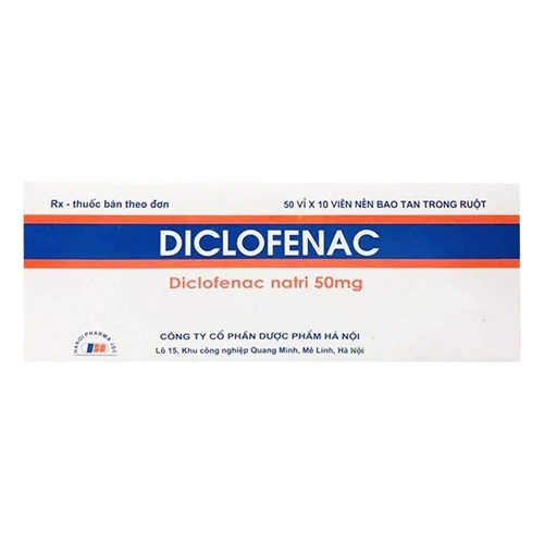 Diclofenac 50 Hanoipharma - Thuốc giảm đau hiệu quả