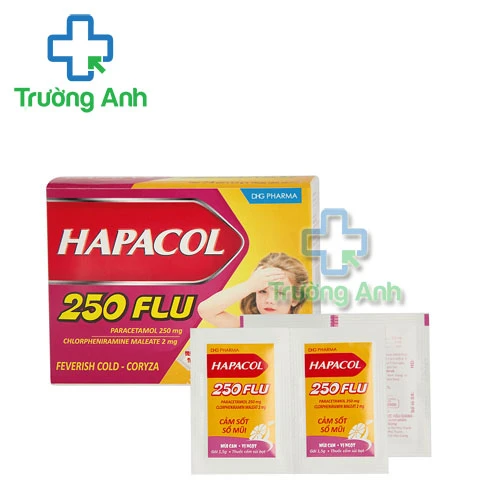 Hapacol 250 Flu (cốm) - Thuốc giảm đau, hạ sốt, kháng viêm trẻ em