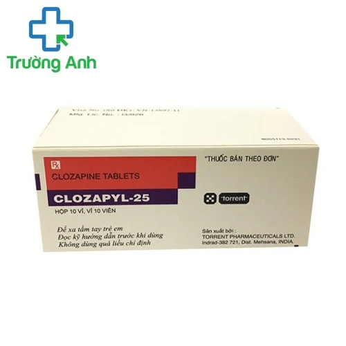 Clozapyl 25 - Thuốc điều trị tâm thần phân liệt của Ấn Độ