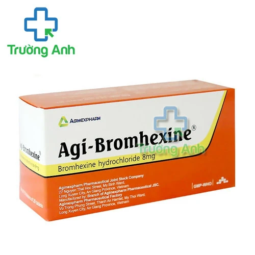 Agi-Bromhexine 8mg Agimexpharm - Thuốc điều trị viêm phế quản