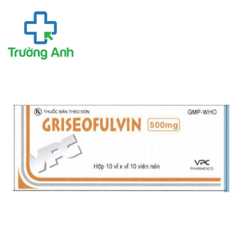 Griseofulvin 500 Cửu Long - Thuốc kháng sinh điều trị các bệnh nấm 