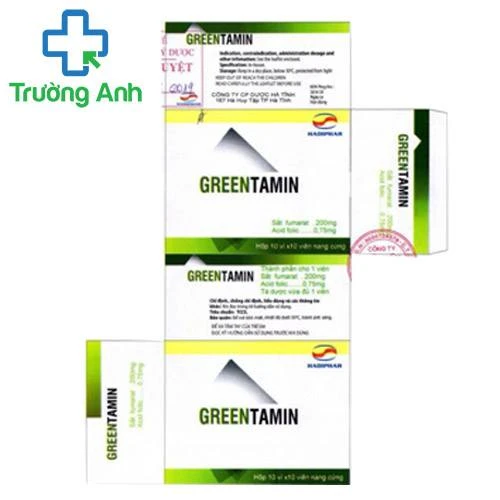 Greentamin 200 Hadiphar -Thuốc bổ sung sắt do thiếu máu hiệu quả