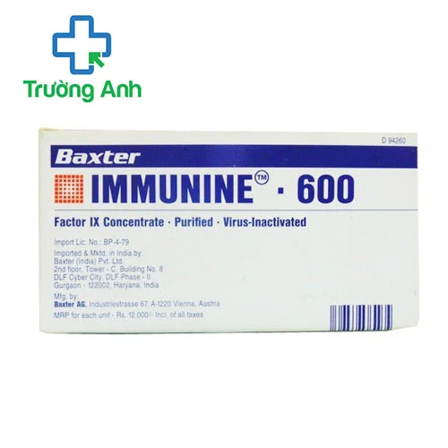 Immunine 600 - Thuốc hỗ trợ nâng cao sức đề kháng của Baxter