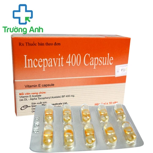 INCEPAVIT 400 CAPSULE - Thuốc điều trị và dự phòng thiếu vitamin E 