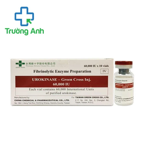 Urokinase-Green Cross Inj. 60.000IU CCPC - Thuốc hỗ trợ điều trị nghẽn mạch phổi