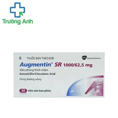 Augmentin SR 1000/62,5 mg GSK - Thuốc hỗ trợ điều trị nhiễm khuẩn hiệu quả