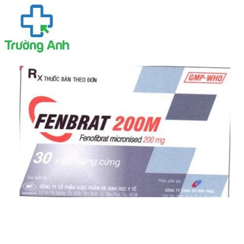 Fenbrat 200M Mebiphar - Thuốc hỗ trợ điều trị tăng Cholesterol máu