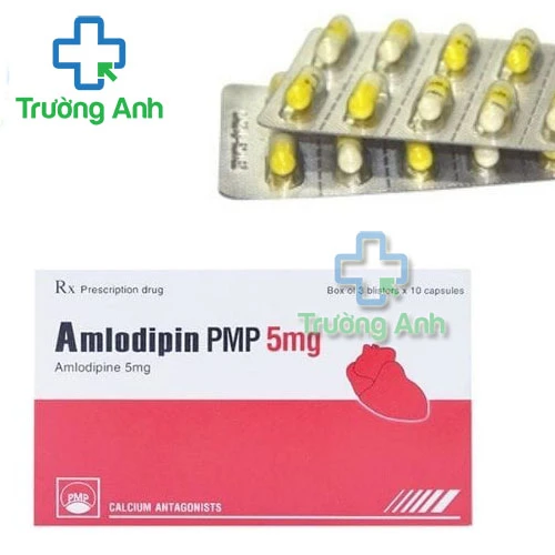 Amlodipin PMP 5mg - Thuốc kháng sinh điều trị tăng huyết áp và thiếu máu cơ tim