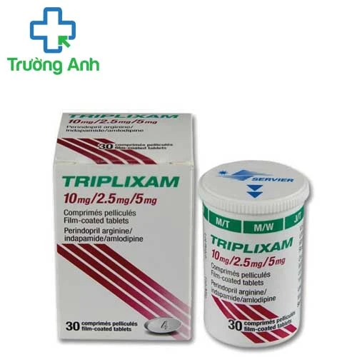 TRIPLIXAM 10mg/2.5mg/5mg - Thuốc điều trị bệnh tim mạch hiệu quả