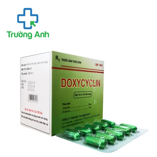 Doxycyclin 100mg Armephaco - Thuốc kháng sinh điều trị nhiễm khuẩn hiệu quả