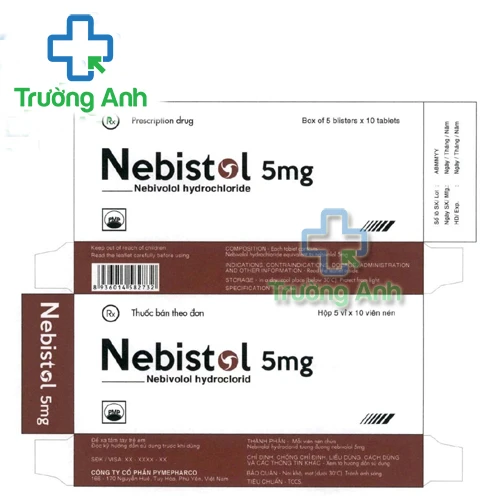 Nebistol 5mg Pymepharco - Thuốc kháng sinh điều trị tăng huyết áp và suy tim mạch