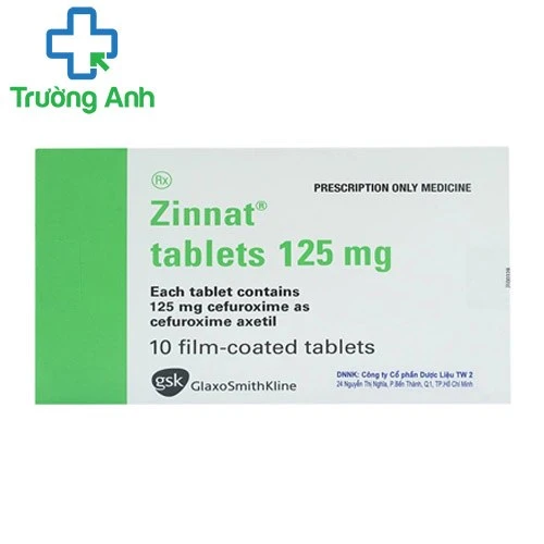 Zinnat tablets 125mg - Thuốc điều trị nhiễm khuẩn hiệu quả của Anh