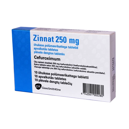 Zinnat Tab 250mg - Thuốc điều trị nhiễm khuẩn hiệu quả của Anh
