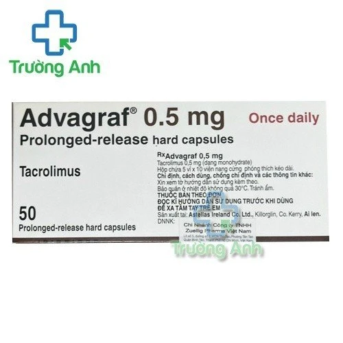 Advagraf 0,5mg Astellas - Thuốc hỗ trợ phòng ngừa thải ghép gan thận